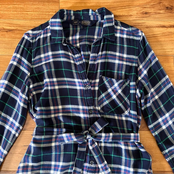 Gap Pendleton Long Sleeve Plaid Shirtdress Medium - Picture 4 of 16